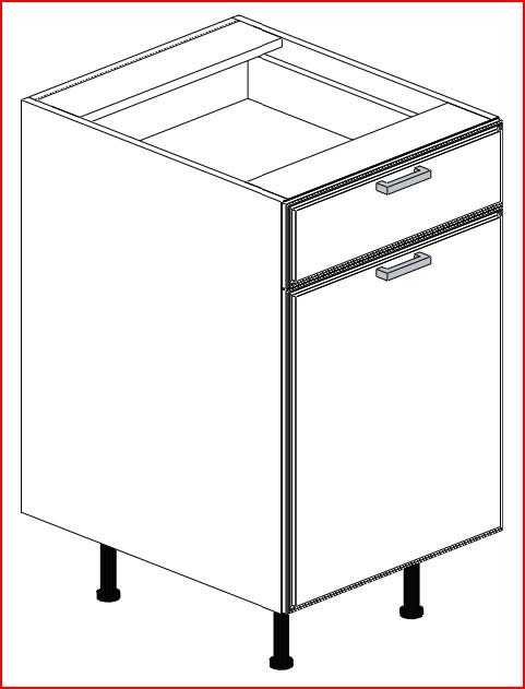 BASE CABINET (DRAWER & 1 DOOR)